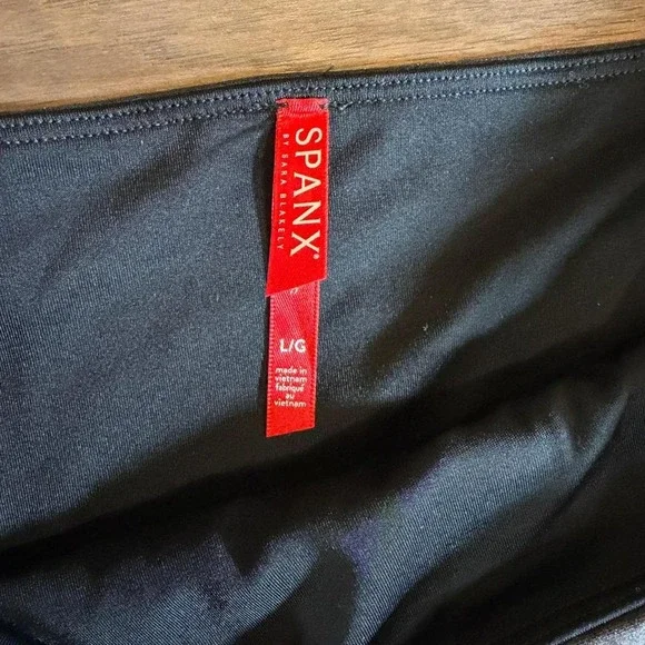SPANX Faux Leather Leggings High Waist Black L/G